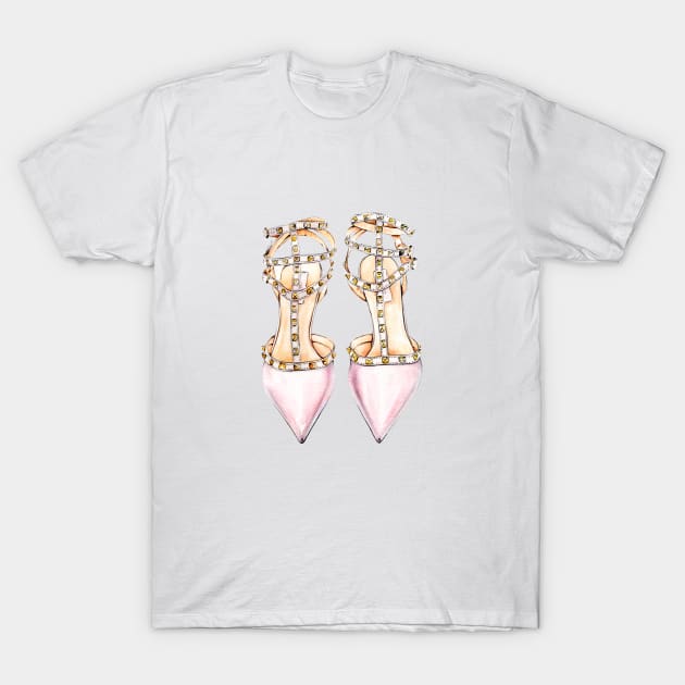 Valentino heels shoes T-Shirt by ryabinina